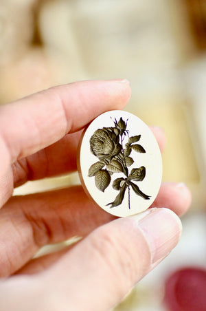 Floral Whispers: In Lieu of Speech Wax Seal Stamp | Garden Rose | Eternal Elegance (Pre-Order / Ship in March)