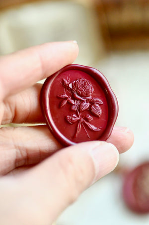 Floral Whispers: In Lieu of Speech Wax Seal Stamp | Garden Rose | Eternal Elegance (Pre-Order / Ship in March)