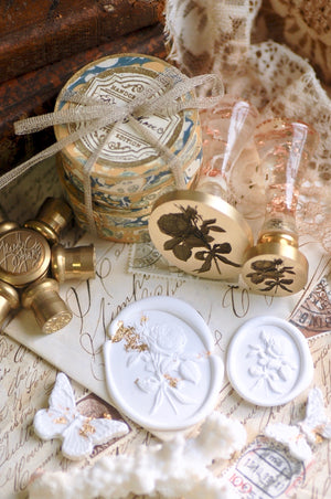 Floral Whispers: In Lieu of Speech Wax Seal Stamp | Garden Rose | Eternal Elegance