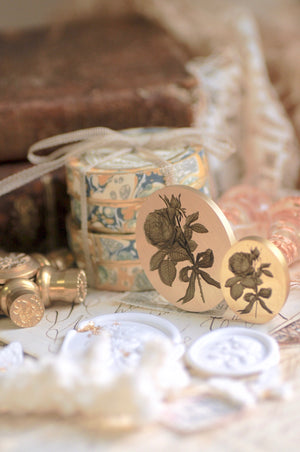 Floral Whispers: In Lieu of Speech Wax Seal Stamp | Garden Rose | Eternal Elegance
