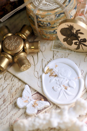 Floral Whispers: In Lieu of Speech Wax Seal Stamp | Garden Rose | Eternal Elegance
