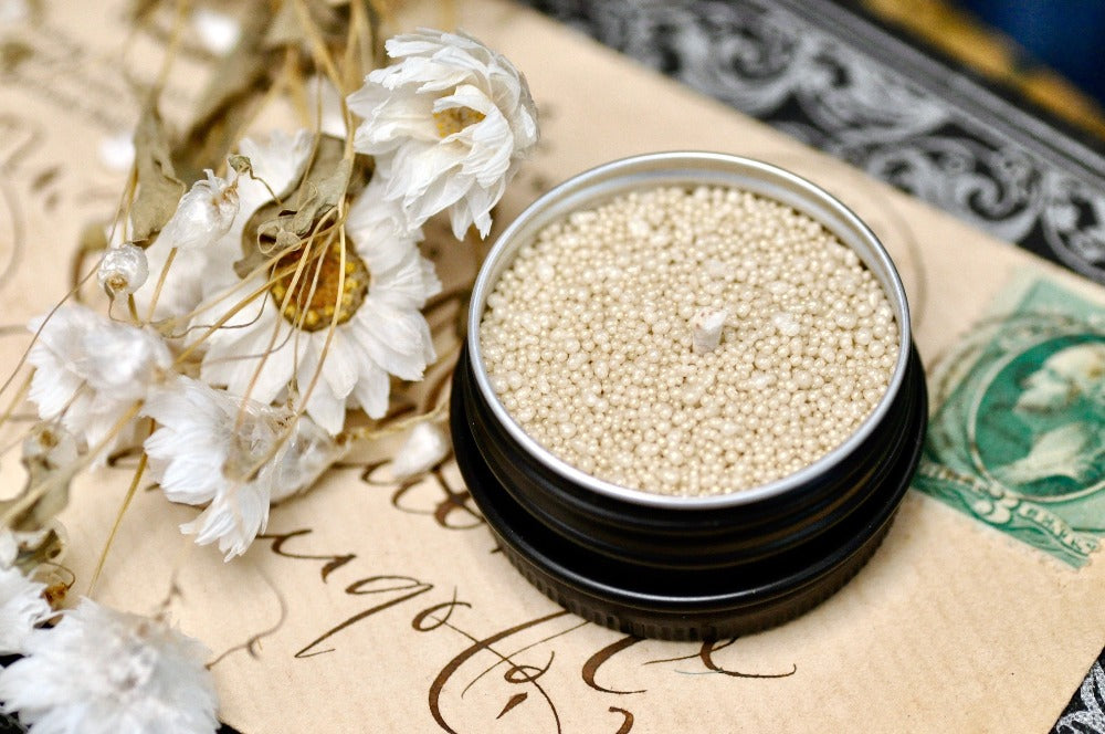 Shimmery Loose Beads Candle | Mini Gold