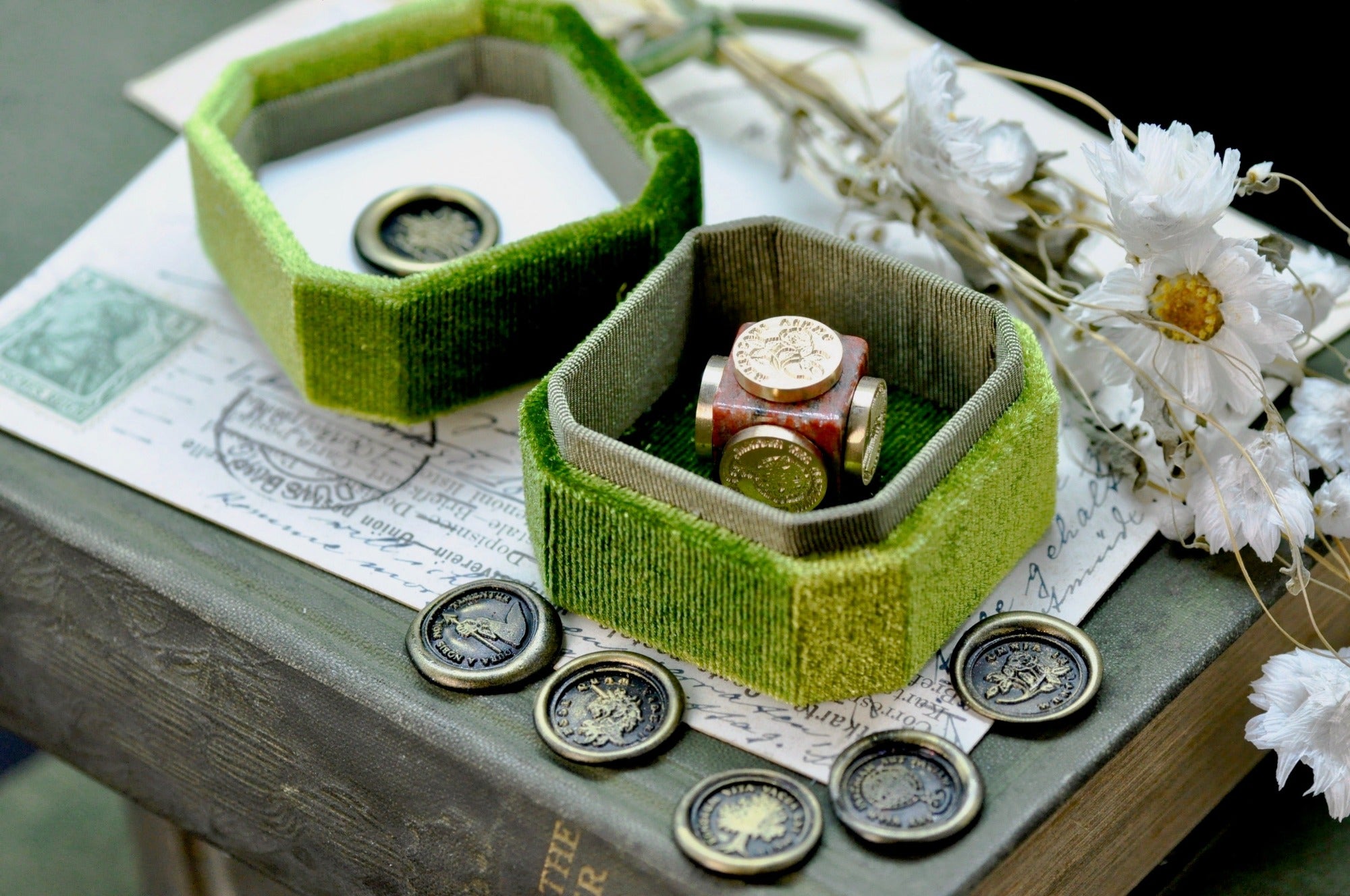 OOAK Design Your Own Cube Wax Seal | Granite