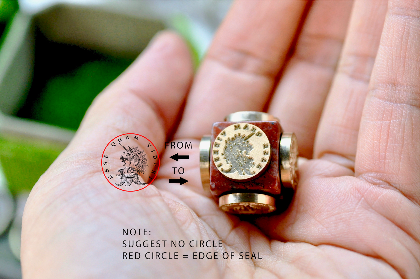 OOAK Design Your Own Cube Wax Seal | Granite - Backtozero B20 - antique, antique inspired, bespoke, cube, Custom, customcube, Design Your Own, natural stone, newarrivals, Retro, stone