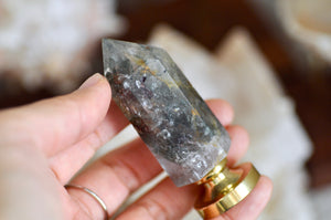 OOAK Green Phantom Quartz Point Tower Wax Seal Handle