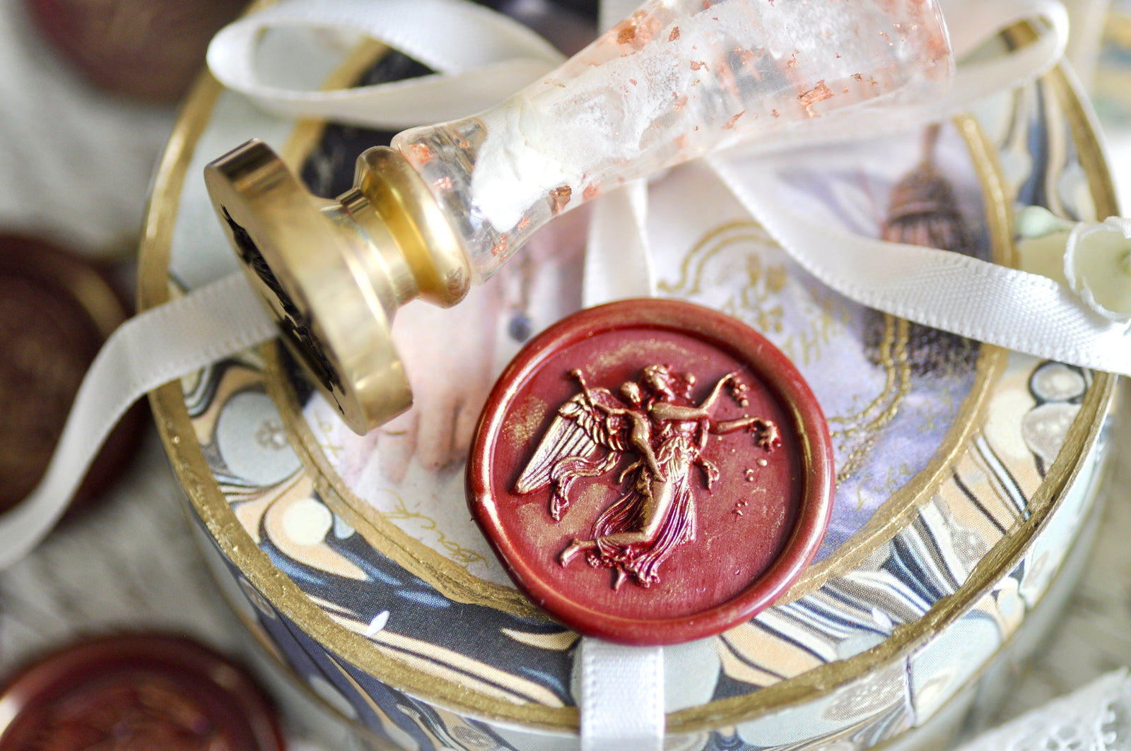 Guardian Angel & Cherub 3D Emboss Wax Seal Stamp