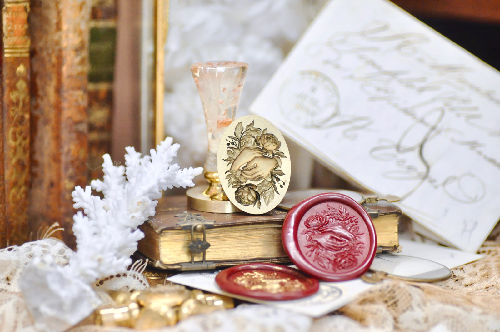 Collector's Edition Wax Seal Stamp | Hands | Blossoms of Embrace