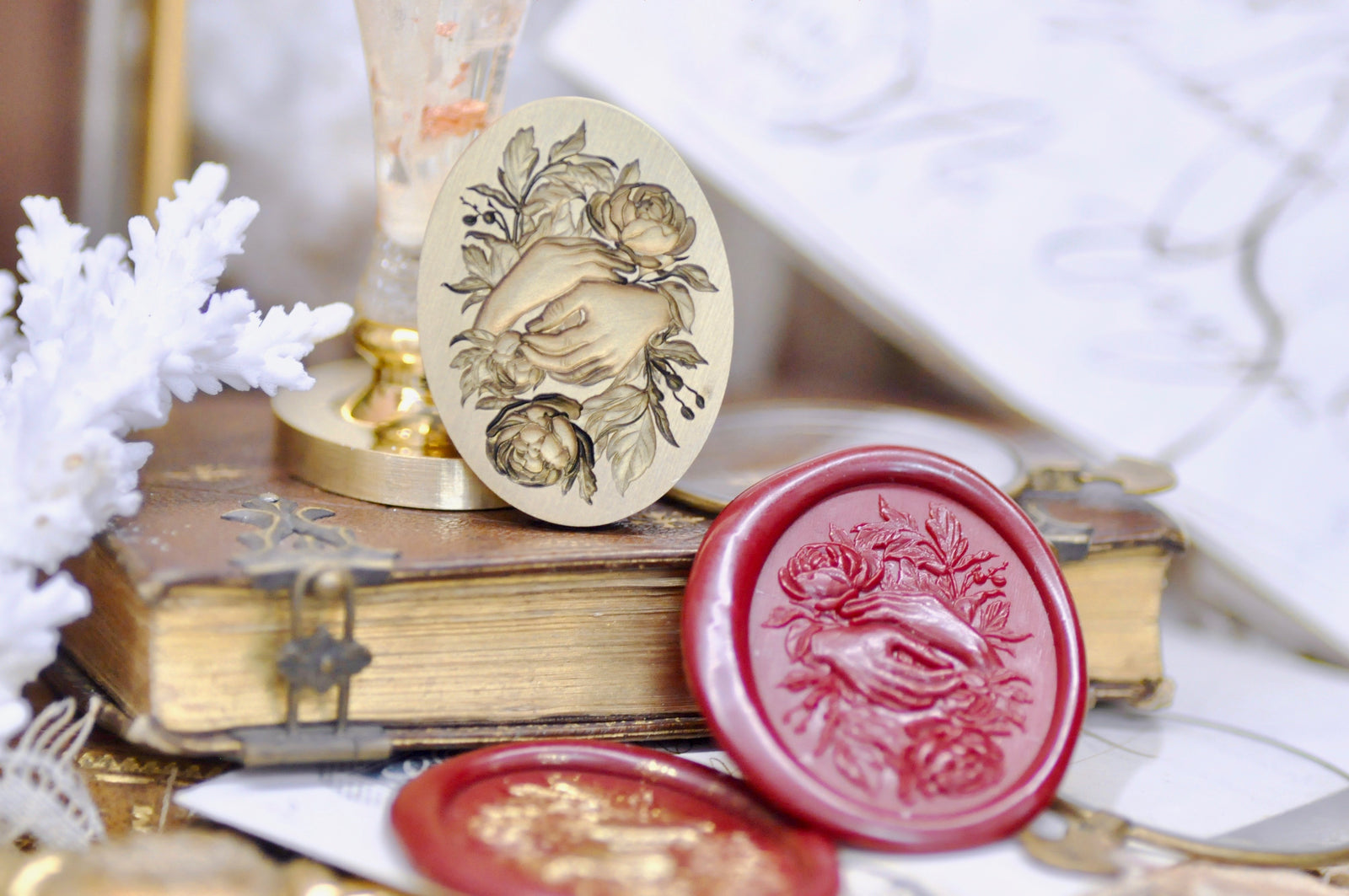 Collector's Edition Wax Seal Stamp | Hands | Blossoms of Embrace
