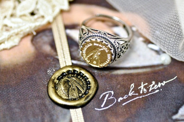 Hand Holding Feather Pen Latin Motto Lace Signet Ring - Backtozero B20 - 12l, 12mm, 12mm ring, 925 Silver, accessory, her, Intaglio, Intaglio ring, jewelry, knowledge, lace, latin motto, learn, signet, size 10, size 7, size 8, size 9, wax seal, wax seal ring, wax seal stamp, wisdom