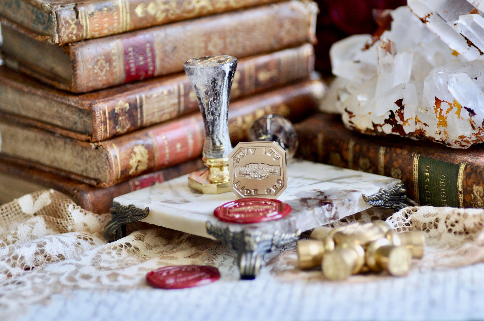 Handshake Latin Motto Wax Seal Stamp | Trust | O