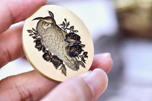 Collector's Edition Wax Seal Stamp | The Horned Owl | The Silent Gaze