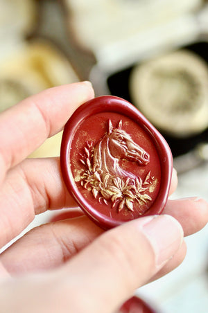 Collector's Edition Wax Seal Stamp | Harmony in Bloom | Horse Portrait (Pre-Order / Ship in March)