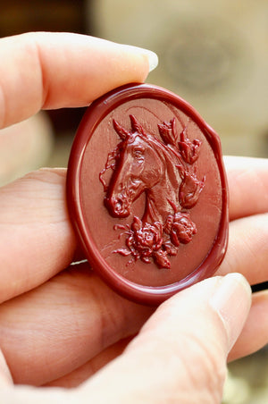 Collector's Edition Wax Seal Stamp | Harmony in Bloom | Horse Portrait (Pre-Order / Ship in March)
