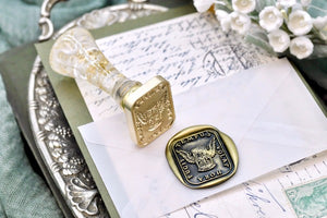 Hourglass Latin Motto Wax Seal Stamp