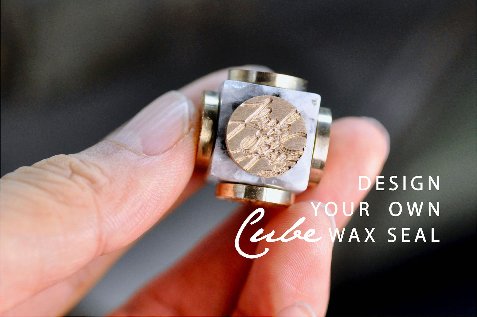 OOAK Design Your Own Cube Wax Seal | Kiwi Stone - Backtozero B20 - antique, antique inspired, bespoke, cube, Custom, customcube, Design Your Own, natural stone, newarrivals, Retro, stone
