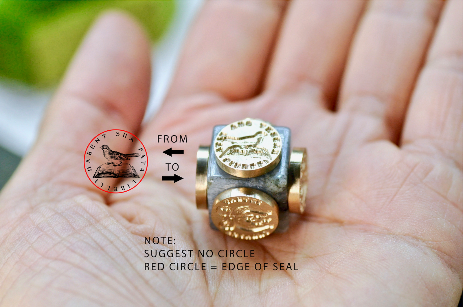 OOAK Design Your Own Cube Wax Seal | Labradorite - Backtozero B20 - antique, antique inspired, bespoke, cube, Custom, customcube, Design Your Own, natural stone, newarrivals, Retro, stone