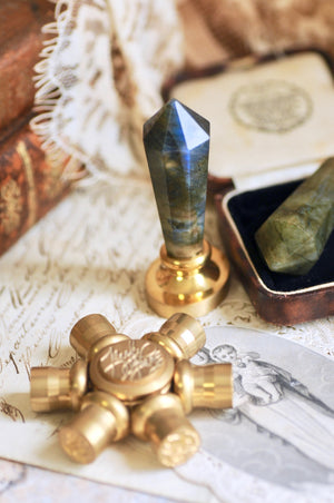 OOAK Labradorite Dual-Purpose Wax Seal Handle Pendant Necklace
