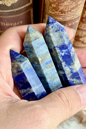 OOAK Lapis Lazuli Point Tower Wax Seal Handle
