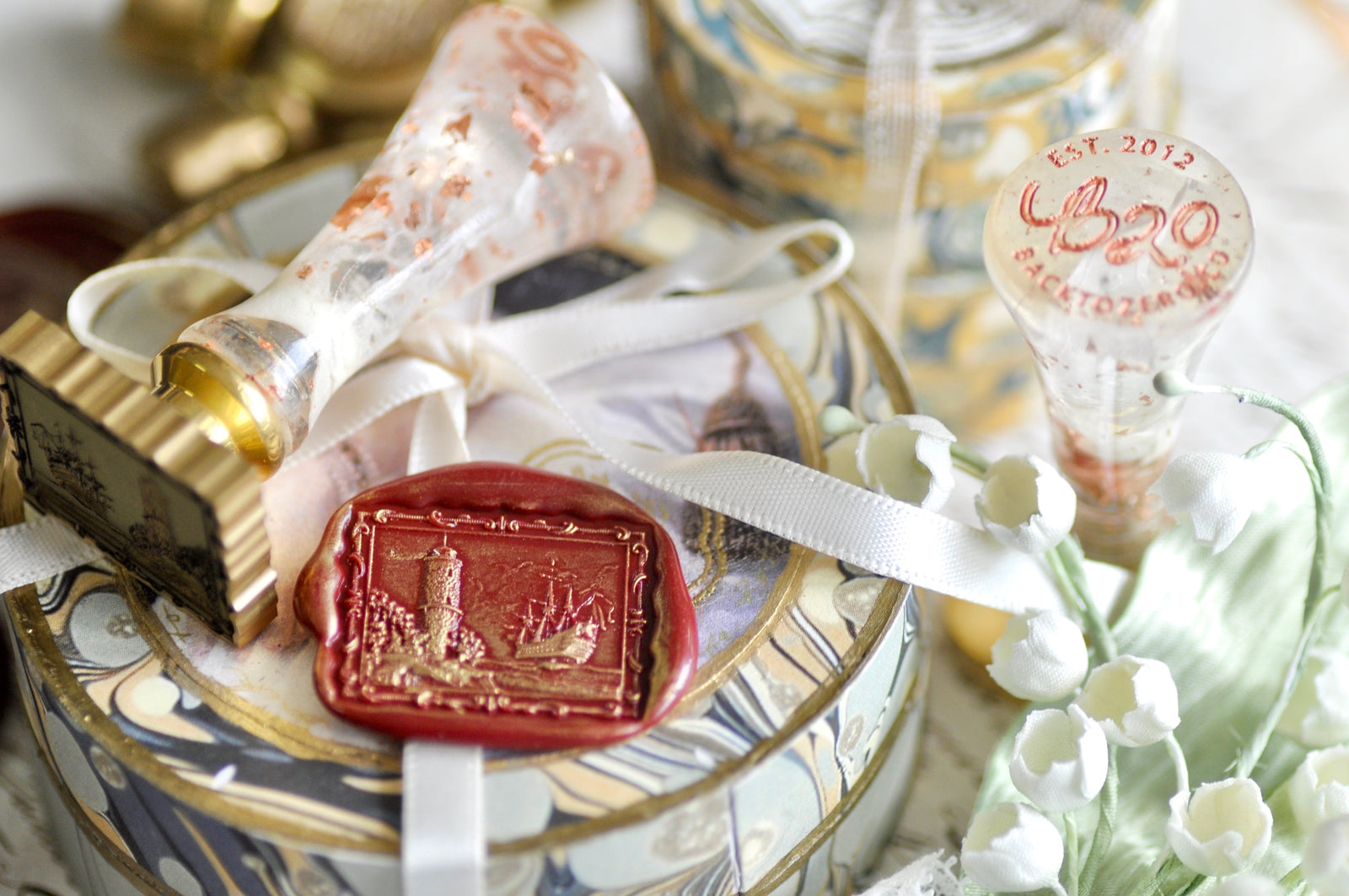 Sailing & Lighthouse 3D Emboss Wax Seal Stamp