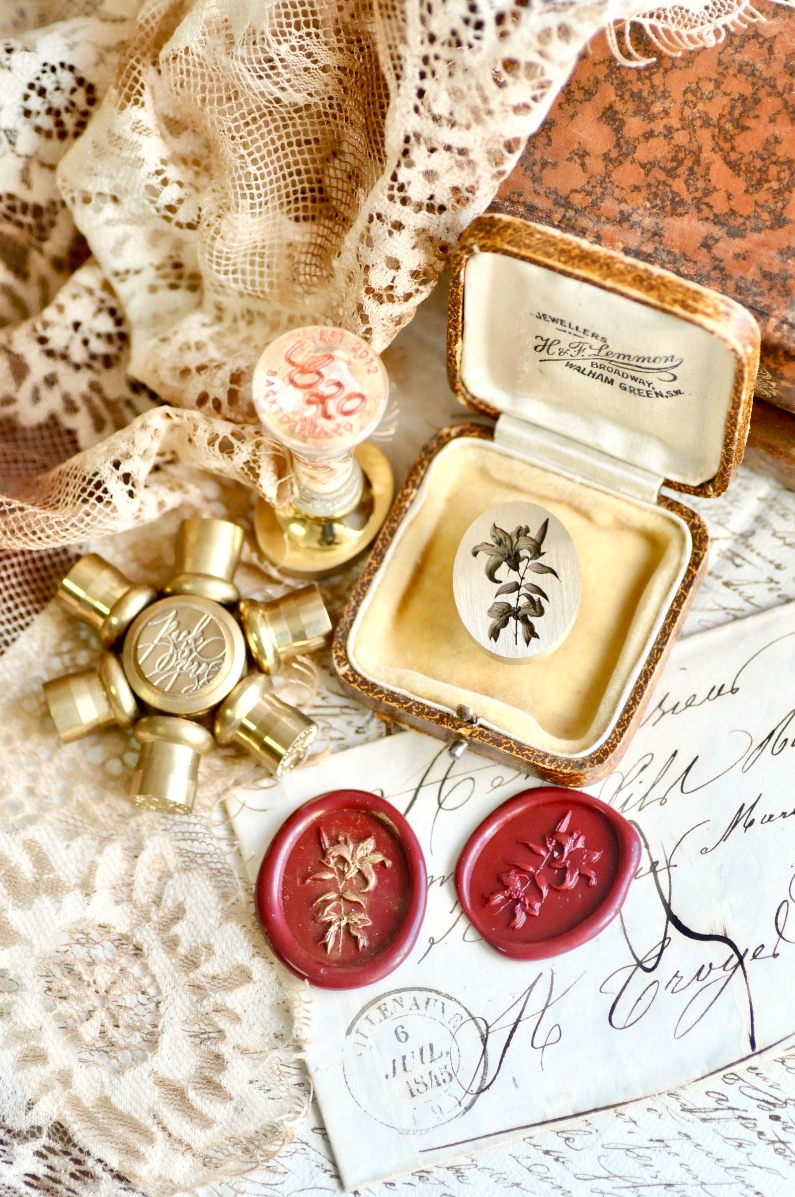 Floral Whispers: In Lieu of Speech Wax Seal Stamp | Lily | Renewed Dignity (Pre-Order / Ship in March)