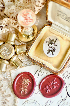 Floral Whispers: In Lieu of Speech Wax Seal Stamp | Lily | Renewed Dignity (Pre-Order / Ship in March)