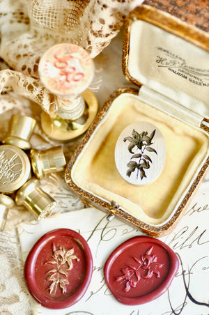 Floral Whispers: In Lieu of Speech Wax Seal Stamp | Lily | Renewed Dignity (Pre-Order / Ship in March)