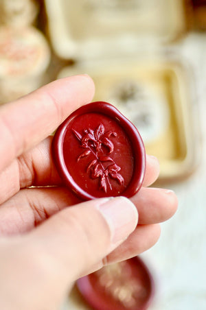 Floral Whispers: In Lieu of Speech Wax Seal Stamp | Lily | Renewed Dignity (Pre-Order / Ship in March)