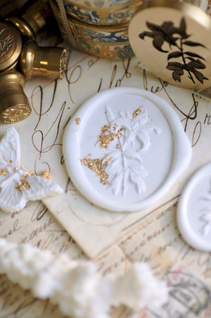 Floral Whispers: In Lieu of Speech Wax Seal Stamp | Lily | Renewed Dignity