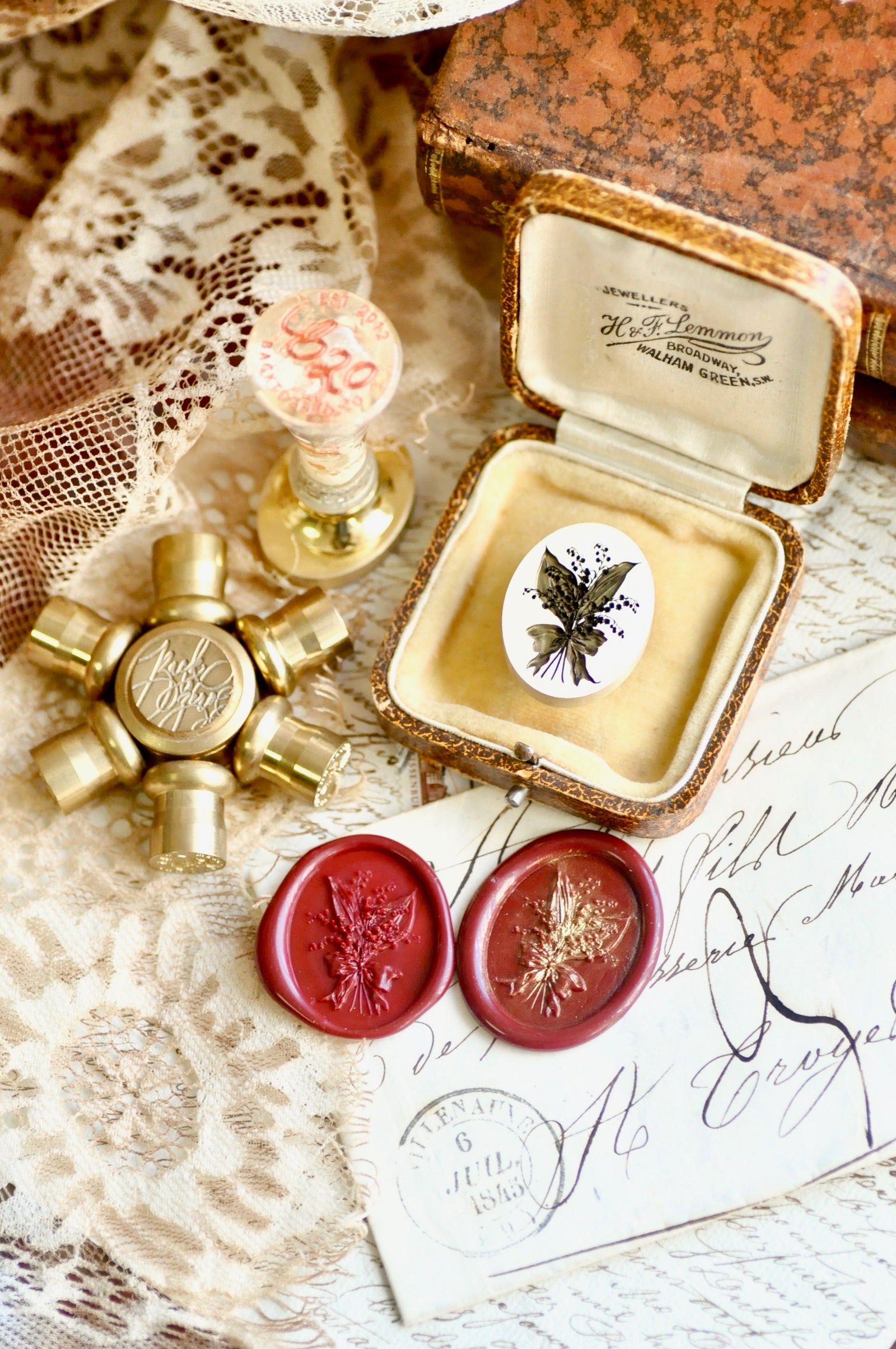 Floral Whispers: In Lieu of Speech Wax Seal Stamp | Lily of the Valley | Joy Returns (Pre-Order / Ship in March)