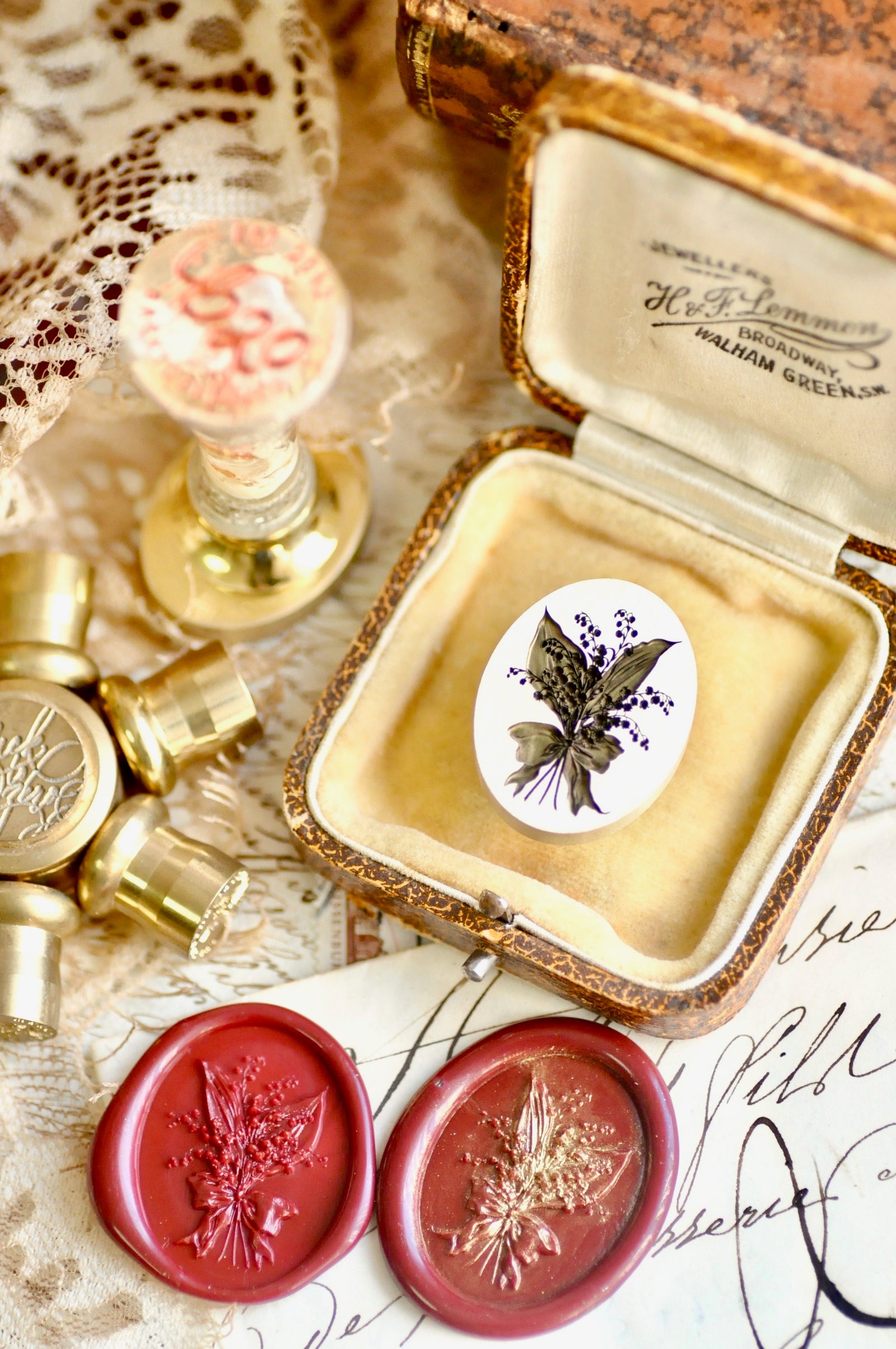 Floral Whispers: In Lieu of Speech Wax Seal Stamp | Lily of the Valley | Joy Returns