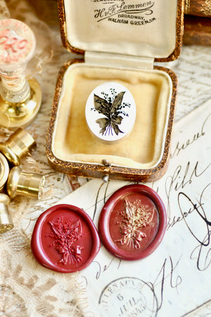 Floral Whispers: In Lieu of Speech Wax Seal Stamp | Lily of the Valley | Joy Returns