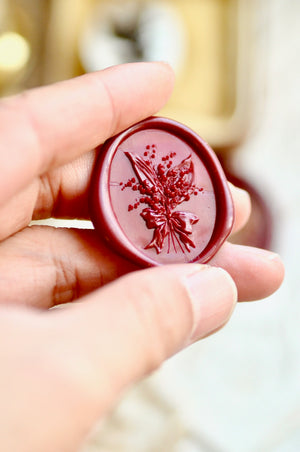Floral Whispers: In Lieu of Speech Wax Seal Stamp | Lily of the Valley | Joy Returns (Pre-Order / Ship in March)