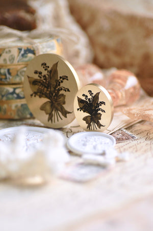 Floral Whispers: In Lieu of Speech Wax Seal Stamp | Lily of the Valley | Joy Returns