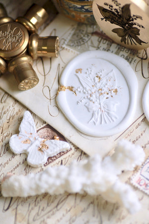 Floral Whispers: In Lieu of Speech Wax Seal Stamp | Lily of the Valley | Joy Returns