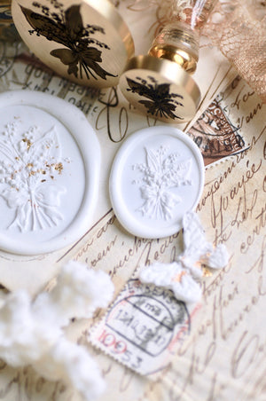 Floral Whispers: In Lieu of Speech Wax Seal Stamp | Lily of the Valley | Joy Returns