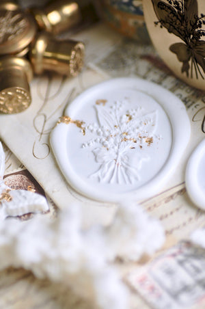 Floral Whispers: In Lieu of Speech Wax Seal Stamp | Lily of the Valley | Joy Returns