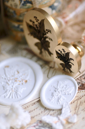 Floral Whispers: In Lieu of Speech Wax Seal Stamp | Lily of the Valley | Joy Returns