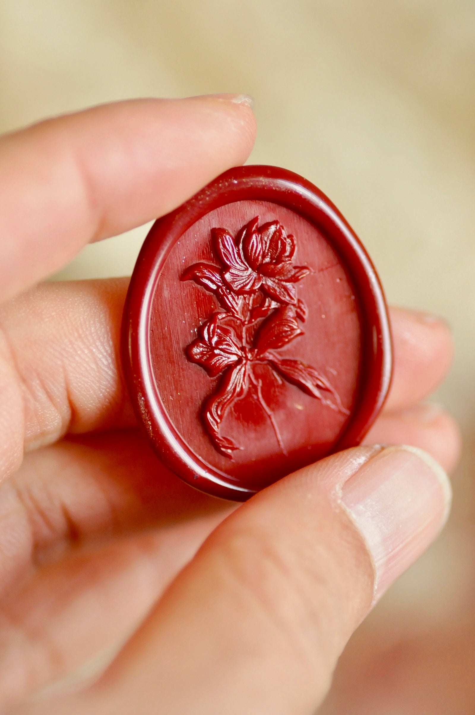 Floral Whispers: In Lieu of Speech Wax Seal Stamp | Magnolia | I Flourish Under Pressure (Pre-Order / Ship in March)
