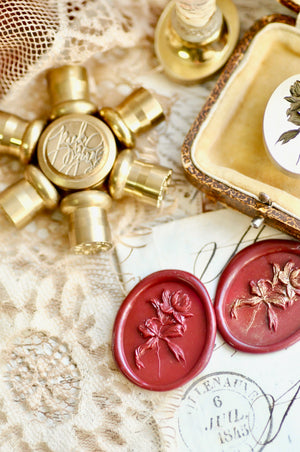 Floral Whispers: In Lieu of Speech Wax Seal Stamp | Magnolia | I Flourish Under Pressure (Pre-Order / Ship in March)
