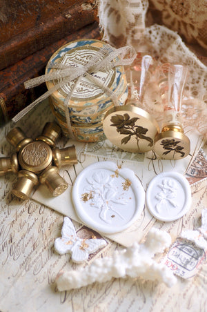 Floral Whispers: In Lieu of Speech Wax Seal Stamp | Magnolia | I Flourish Under Pressure