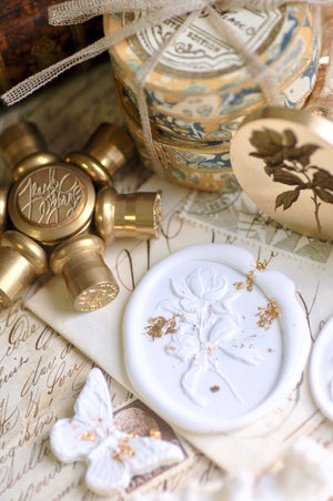 Floral Whispers: In Lieu of Speech Wax Seal Stamp | Magnolia | I Flourish Under Pressure