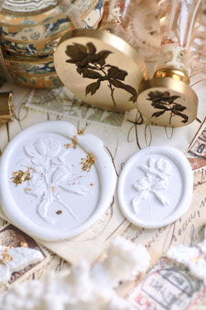 Floral Whispers: In Lieu of Speech Wax Seal Stamp | Magnolia | I Flourish Under Pressure