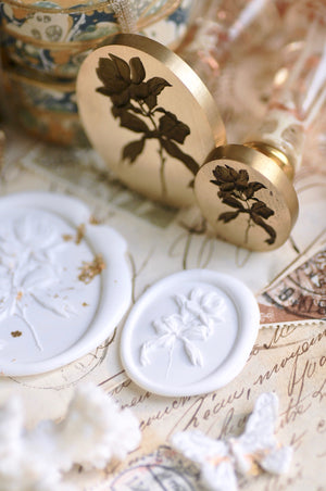 Floral Whispers: In Lieu of Speech Wax Seal Stamp | Magnolia | I Flourish Under Pressure