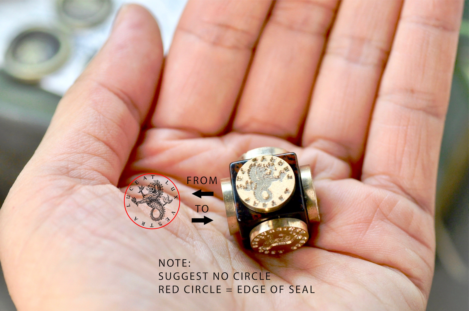 OOAK Design Your Own Cube Wax Seal | Mahopany Obsidian - Backtozero B20 - antique, antique inspired, bespoke, cube, Custom, customcube, Design Your Own, natural stone, newarrivals, Retro, stone