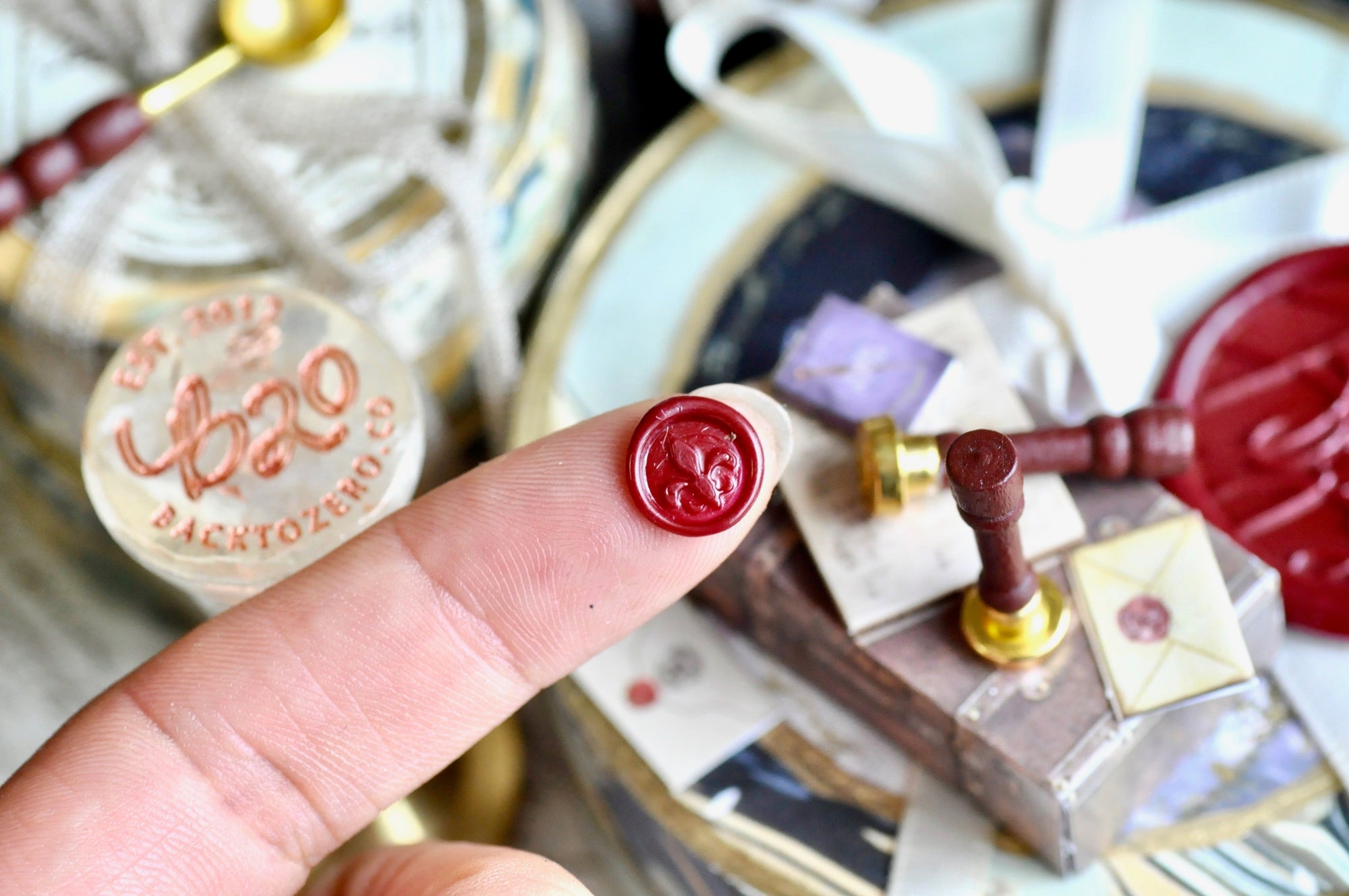 Miniature Wax Seal Stamp | Fleur de Lis