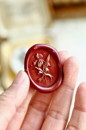 Floral Whispers: In Lieu of Speech Wax Seal Stamp | Lady Slipper Orchid | Rare but Strong (Pre-Order / Ship in March)
