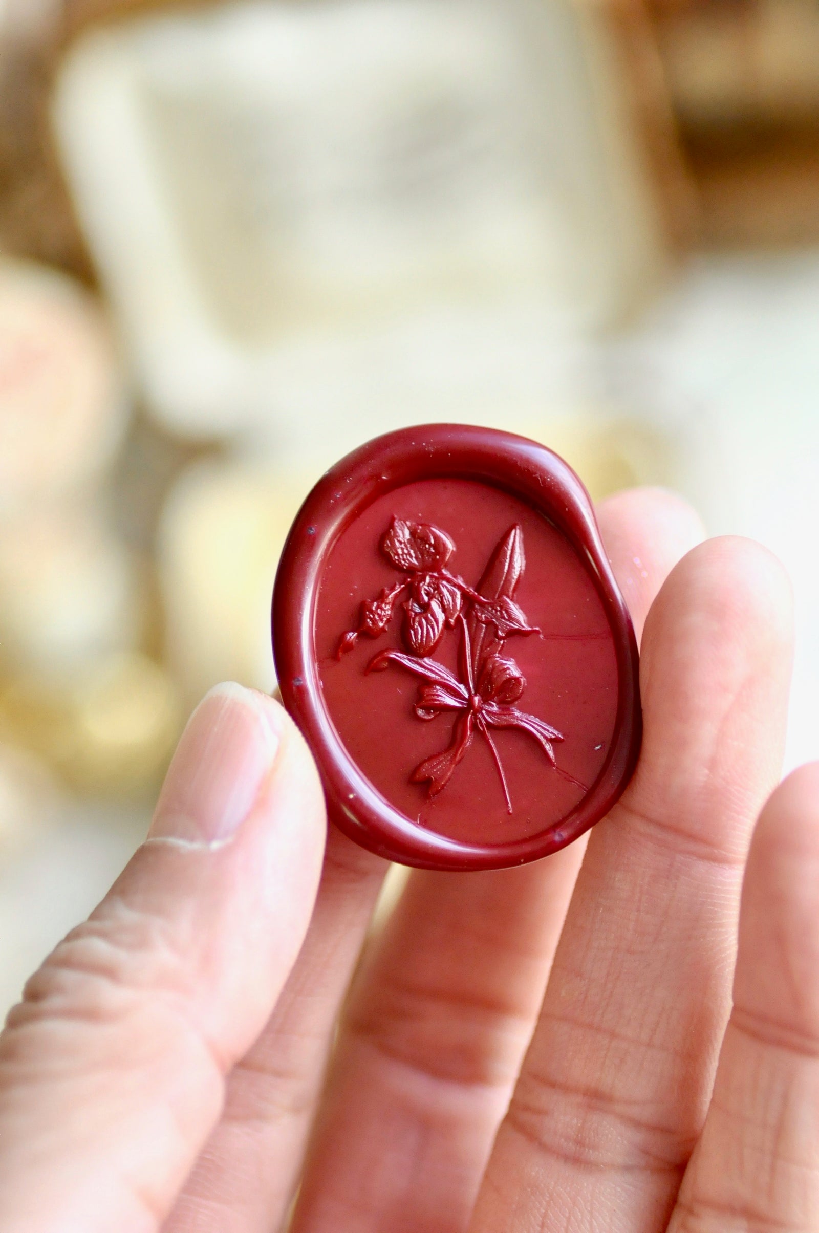 Floral Whispers: In Lieu of Speech Wax Seal Stamp | Lady Slipper Orchid | Rare but Strong (Pre-Order / Ship in March)