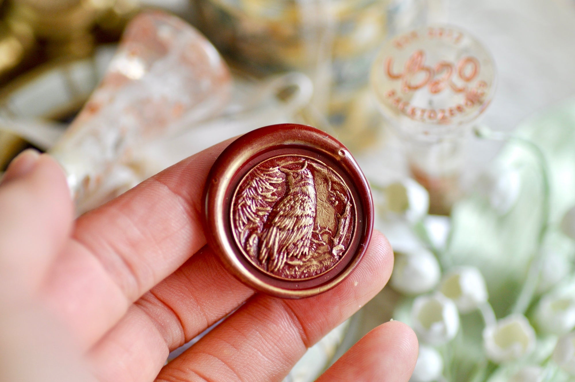 Owl 3D Emboss Wax Seal Stamp