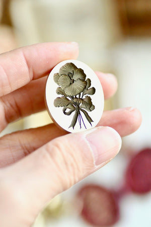 Floral Whispers: In Lieu of Speech Wax Seal Stamp | Pansy | Thoughts of Love (Pre-Order / Ship in March)