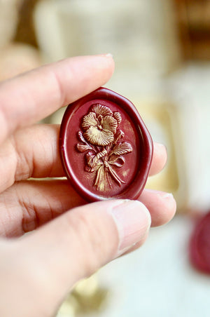 Floral Whispers: In Lieu of Speech Wax Seal Stamp | Pansy | Thoughts of Love (Pre-Order / Ship in March)
